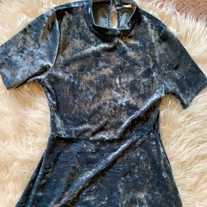 Woman’s velvet dress